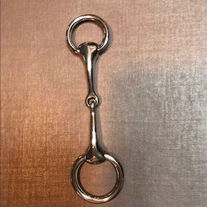 HERMÈS SILVER MORS SCARF RING GM